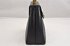 Authentic Salvatore Ferragamo Gancini Leather 2Way Shoulder Hand Bag Black 1728K