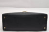 Authentic Salvatore Ferragamo Gancini Leather 2Way Shoulder Hand Bag Black 1728K