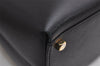 Authentic Salvatore Ferragamo Gancini Leather 2Way Shoulder Hand Bag Black 1728K
