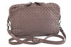 Authentic BOTTEGA VENETA Intrecciato Leather Shoulder Crossbody Bag Purple 1730K