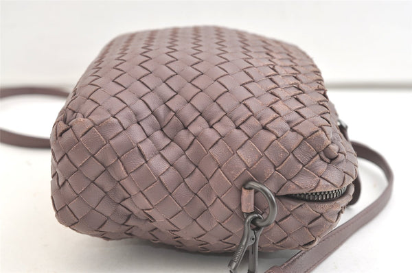 Authentic BOTTEGA VENETA Intrecciato Leather Shoulder Crossbody Bag Purple 1730K
