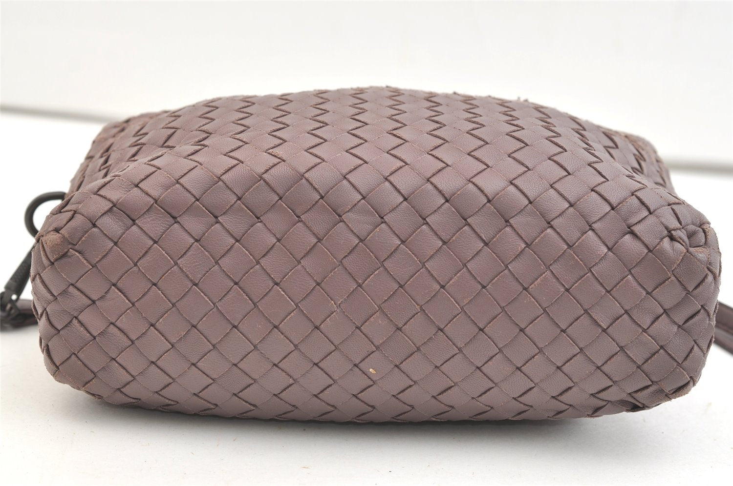 Authentic BOTTEGA VENETA Intrecciato Leather Shoulder Crossbody Bag Purple 1730K