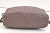 Authentic BOTTEGA VENETA Intrecciato Leather Shoulder Crossbody Bag Purple 1730K