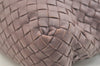 Authentic BOTTEGA VENETA Intrecciato Leather Shoulder Crossbody Bag Purple 1730K