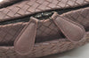 Authentic BOTTEGA VENETA Intrecciato Leather Shoulder Crossbody Bag Purple 1730K