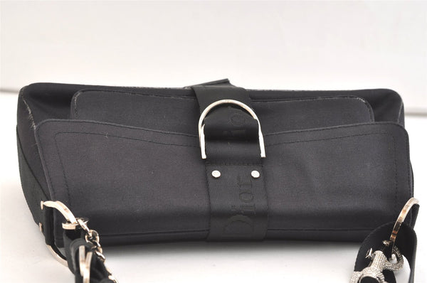 Authentic Christian Dior Hardcore Shoulder Hand Bag Nylon Leather Black CD 1731K