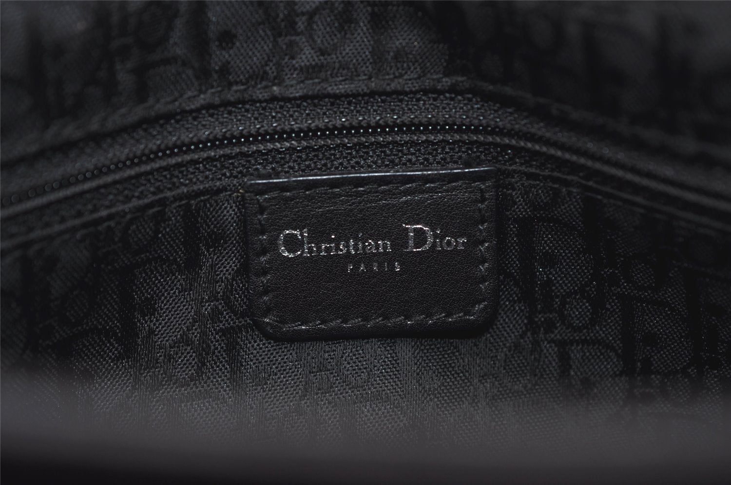 Authentic Christian Dior Hardcore Shoulder Hand Bag Nylon Leather Black CD 1731K