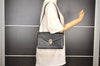 Authentic Christian Dior Vintage Shoulder Bag Purse Leather Black 1732I