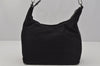 Authentic GUCCI Vintage Shoulder Hand Bag Purse Nylon Leather Black 1734J