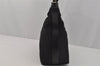 Authentic GUCCI Vintage Shoulder Hand Bag Purse Nylon Leather Black 1734J