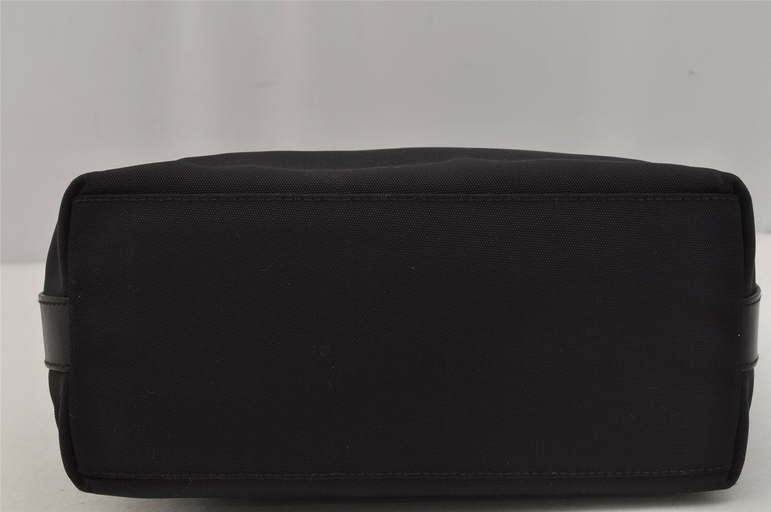 Authentic GUCCI Vintage Shoulder Hand Bag Purse Nylon Leather Black 1734J