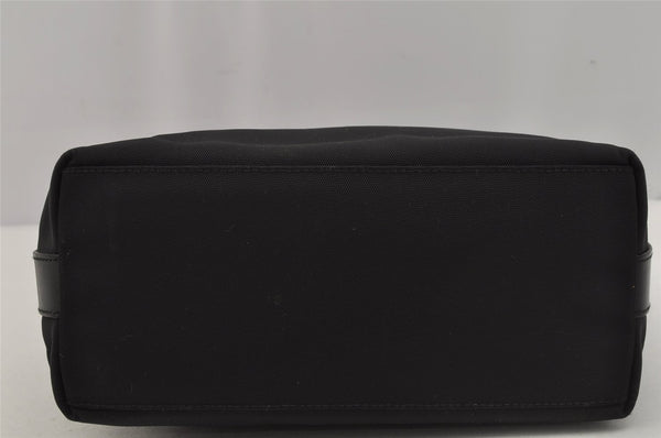 Authentic GUCCI Vintage Shoulder Hand Bag Purse Nylon Leather Black 1734J