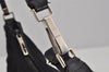 Authentic GUCCI Vintage Shoulder Hand Bag Purse Nylon Leather Black 1734J