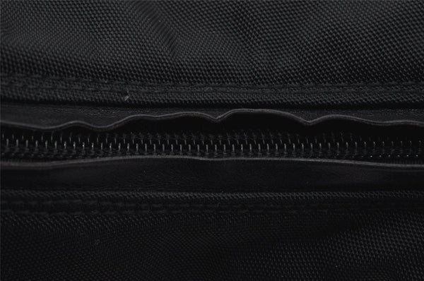 Authentic GUCCI Vintage Shoulder Hand Bag Purse Nylon Leather Black 1734J