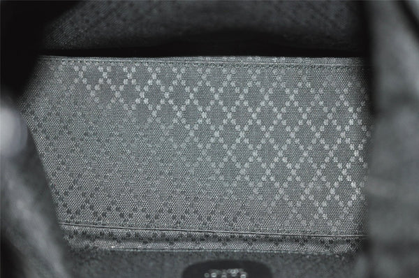 Authentic GUCCI Vintage Shoulder Hand Bag Purse Nylon Leather Black 1734J