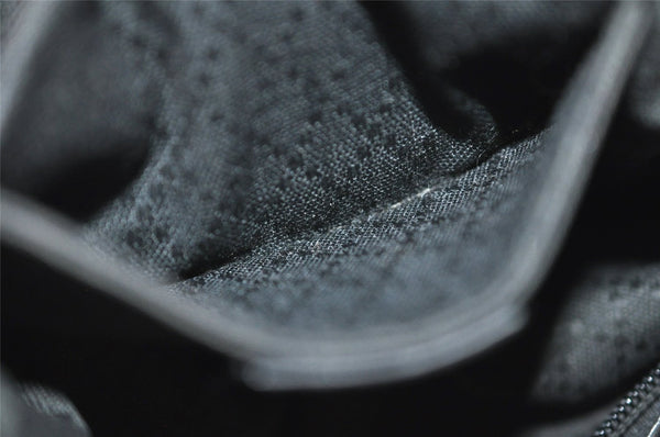 Authentic GUCCI Vintage Shoulder Hand Bag Purse Nylon Leather Black 1734J