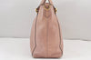 Authentic GUCCI Vintage Miss GG 2Way Shoulder Tote Bag Leather 323675 Pink 1734K