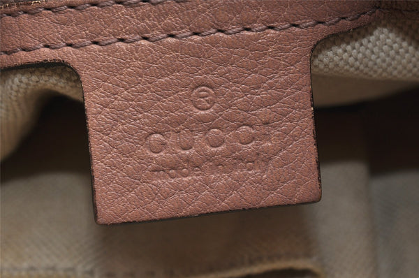 Authentic GUCCI Vintage Miss GG 2Way Shoulder Tote Bag Leather 323675 Pink 1734K