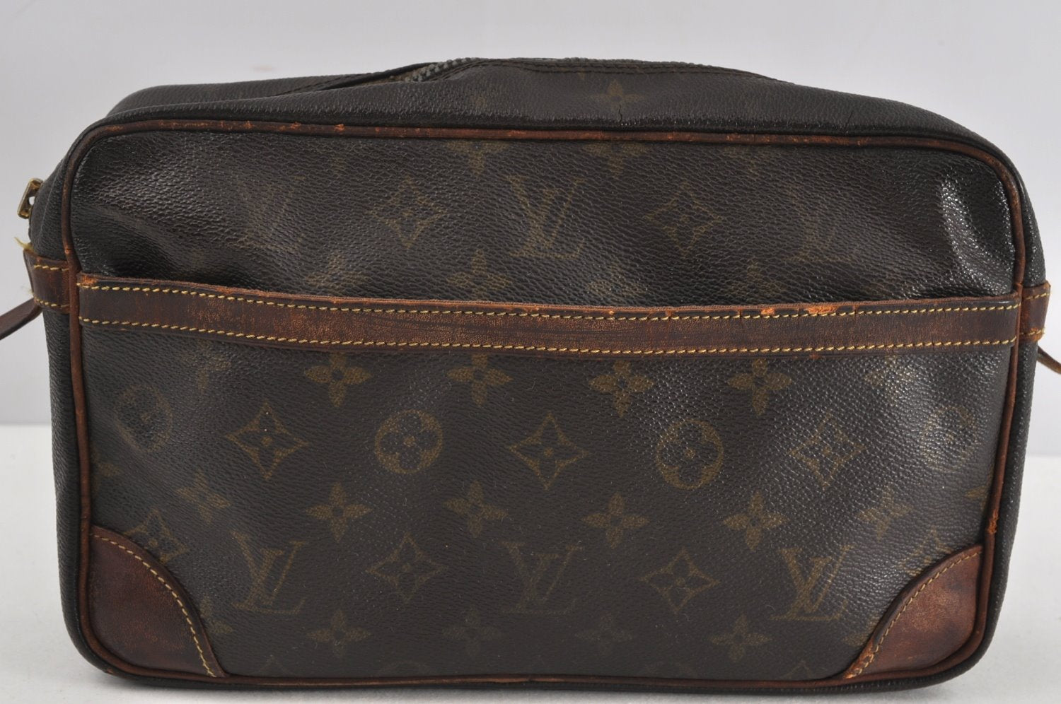 Authentic Louis Vuitton Monogram Compiegne 28 Clutch Hand Bag M51845 Junk 1735J
