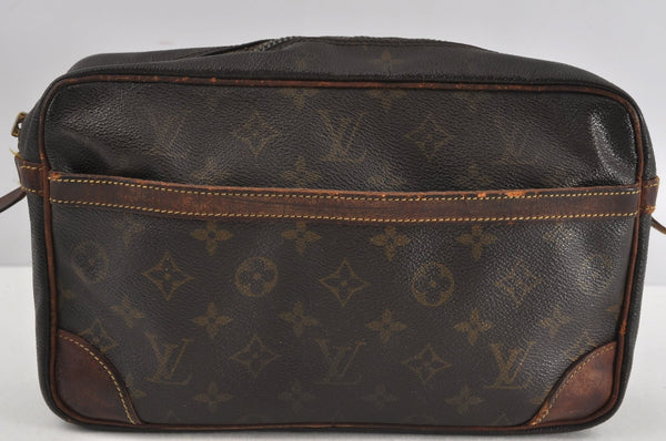 Authentic Louis Vuitton Monogram Compiegne 28 Clutch Hand Bag M51845 Junk 1735J