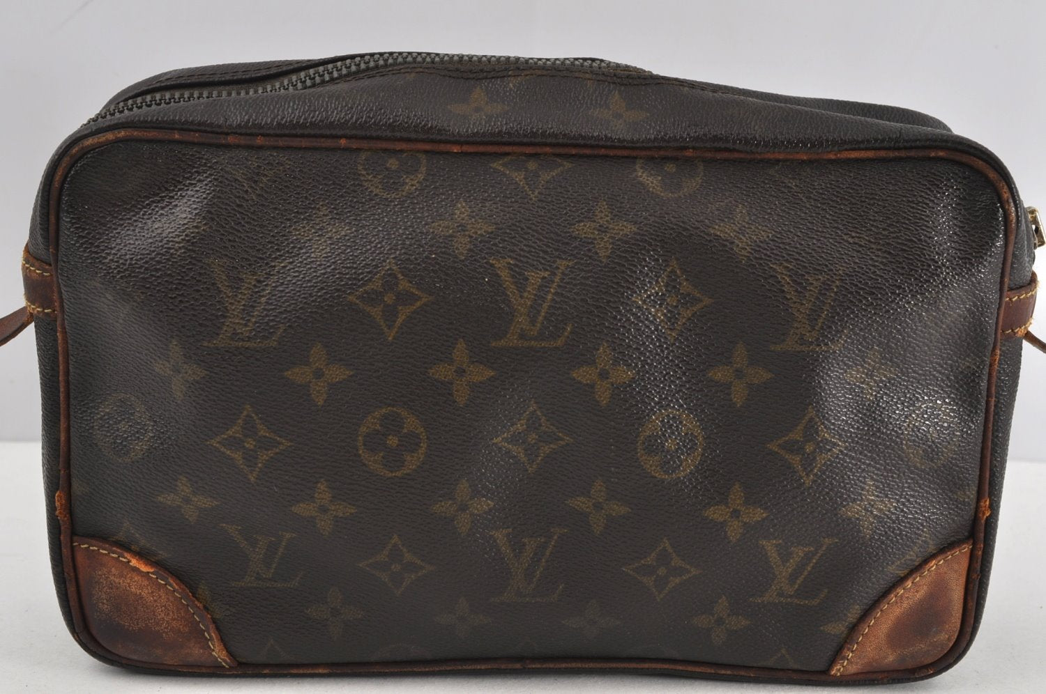 Authentic Louis Vuitton Monogram Compiegne 28 Clutch Hand Bag M51845 Junk 1735J
