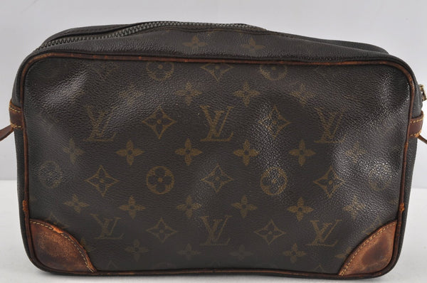 Authentic Louis Vuitton Monogram Compiegne 28 Clutch Hand Bag M51845 Junk 1735J