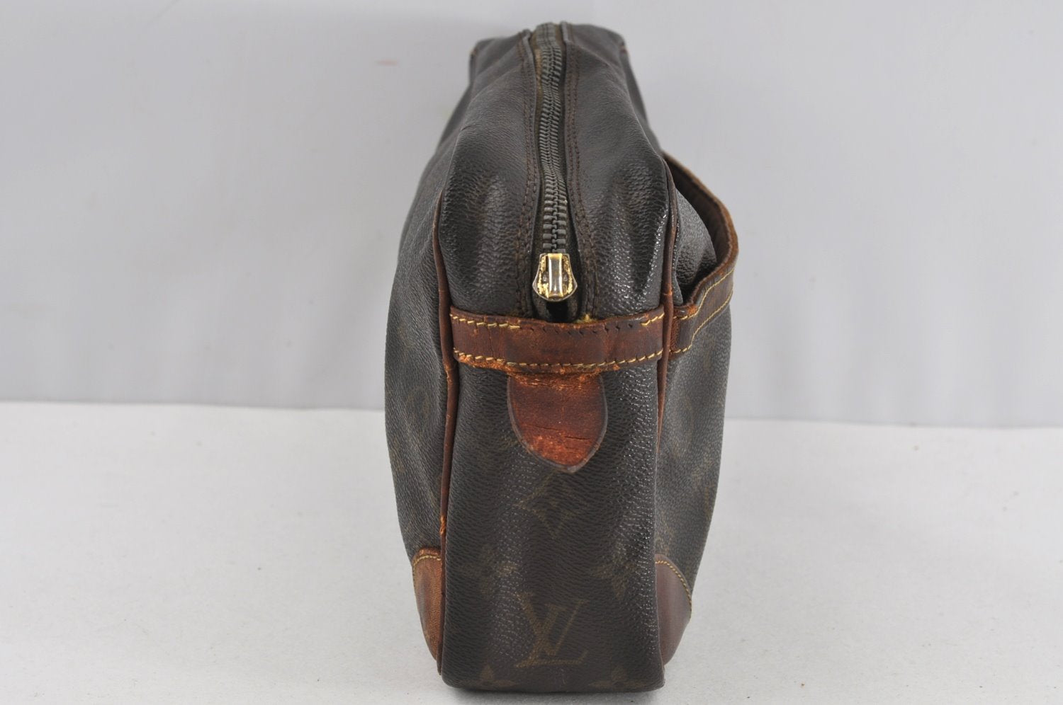 Authentic Louis Vuitton Monogram Compiegne 28 Clutch Hand Bag M51845 Junk 1735J