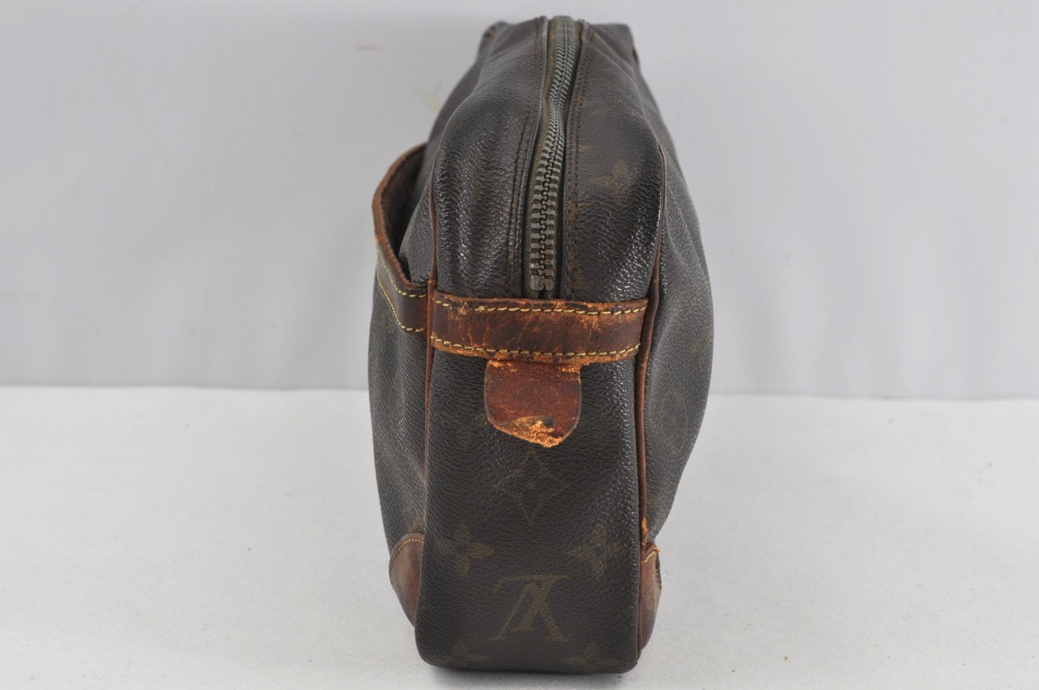 Authentic Louis Vuitton Monogram Compiegne 28 Clutch Hand Bag M51845 Junk 1735J