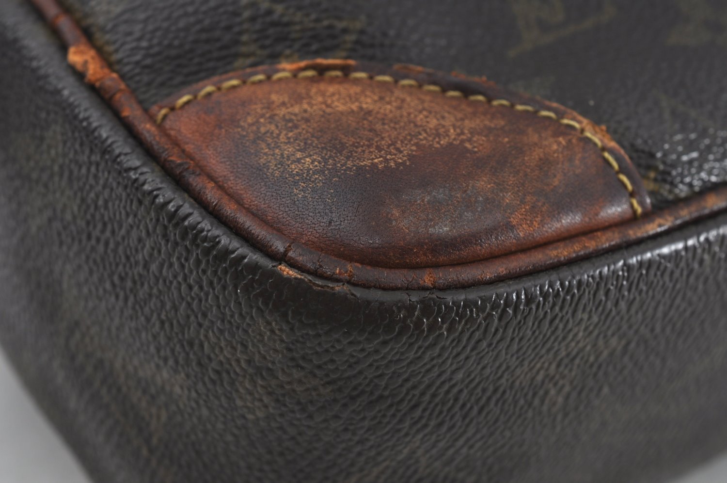 Authentic Louis Vuitton Monogram Compiegne 28 Clutch Hand Bag M51845 Junk 1735J