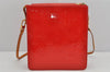 Authentic Louis Vuitton Vernis Mott Shoulder Hand Bag Purse Red M91137 LV 1735K