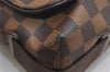 Authentic Louis Vuitton Damier Brooklyn MM Shoulder Cross Bag N51211 LV 1736K