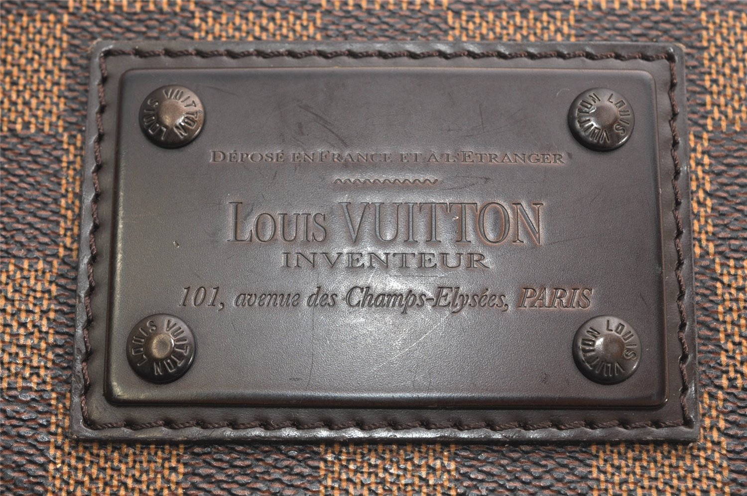 Authentic Louis Vuitton Damier Brooklyn MM Shoulder Cross Bag N51211 LV 1736K