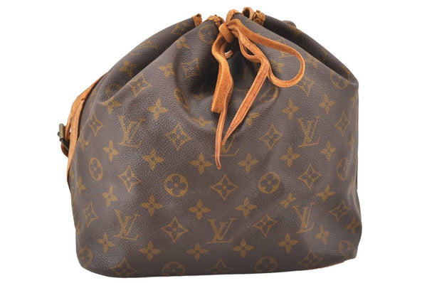 Authentic Louis Vuitton Monogram Petit Noe Drawstring Bag Old Model LV 1737J
