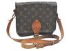 Authentic Louis Vuitton Monogram Cartouchiere MM Shoulder Bag Old Model 1739J