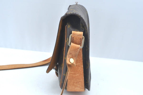 Authentic Louis Vuitton Monogram Cartouchiere MM Shoulder Bag Old Model 1739J