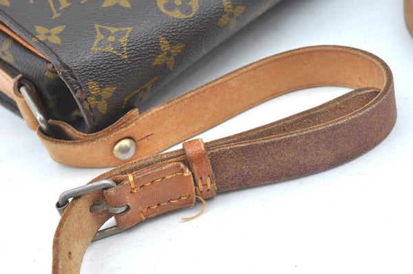 Authentic Louis Vuitton Monogram Cartouchiere MM Shoulder Bag Old Model 1739J