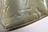 Authentic Louis Vuitton Vernis Houston Shoulder Bag Light Green M91053 LV 1740J