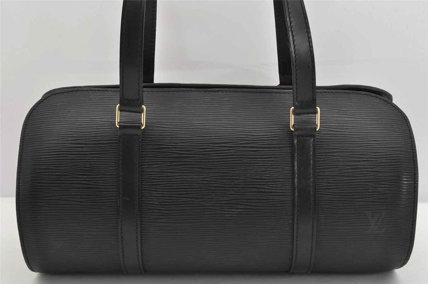 Authentic Louis Vuitton Epi Soufflot Black Hand Bag M52222 LV 1740K