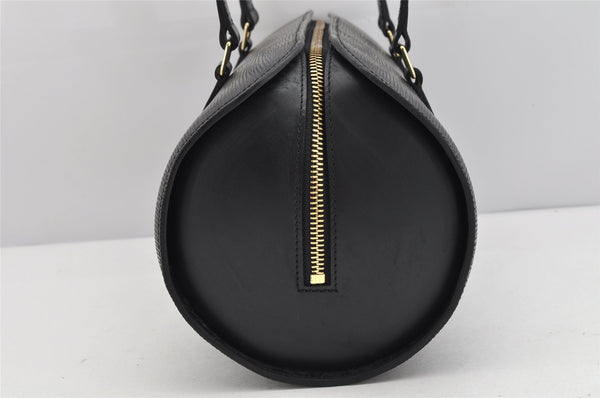 Authentic Louis Vuitton Epi Soufflot Black Hand Bag M52222 LV 1740K