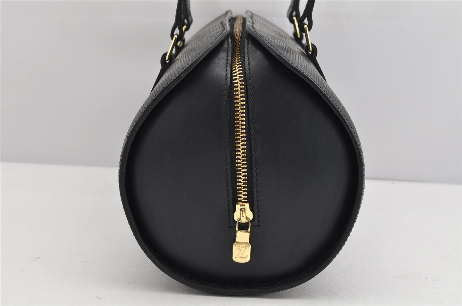Authentic Louis Vuitton Epi Soufflot Black Hand Bag M52222 LV 1740K