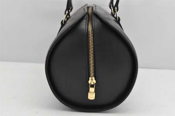 Authentic Louis Vuitton Epi Soufflot Black Hand Bag M52222 LV 1740K