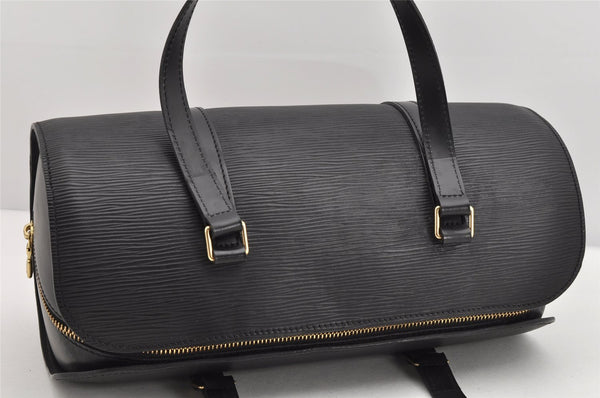 Authentic Louis Vuitton Epi Soufflot Black Hand Bag M52222 LV 1740K