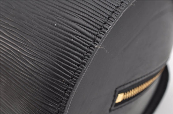 Authentic Louis Vuitton Epi Soufflot Black Hand Bag M52222 LV 1740K