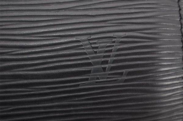 Authentic Louis Vuitton Epi Soufflot Black Hand Bag M52222 LV 1740K