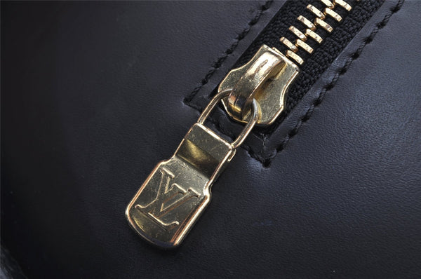 Authentic Louis Vuitton Epi Soufflot Black Hand Bag M52222 LV 1740K