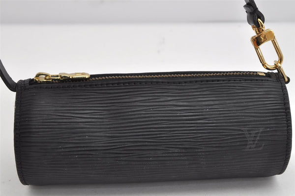 Authentic Louis Vuitton Epi Soufflot Black Hand Bag M52222 LV 1740K