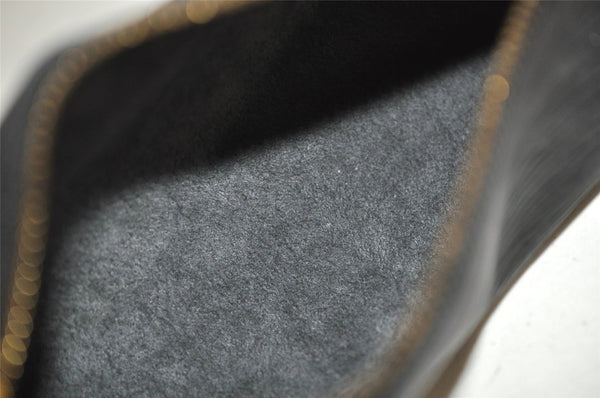 Authentic Louis Vuitton Epi Soufflot Black Hand Bag M52222 LV 1740K