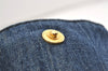 Authentic PRADA Vintage Canapa L Canvas Tote Hand Bag Denim Blue 1742J