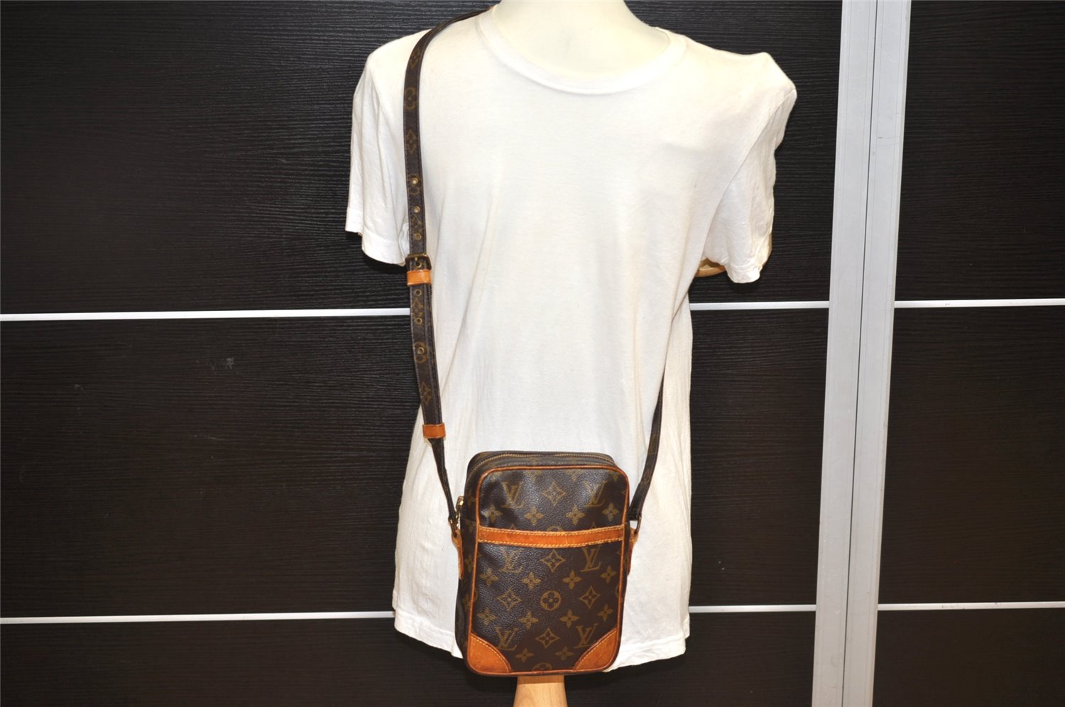 Authentic Louis Vuitton Monogram Danube Shoulder Cross Body Bag M45266 LV 1743K