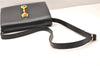 Authentic GUCCI Web Sherry Line Horsebit Shoulder Bag Leather Black Junk 1747J